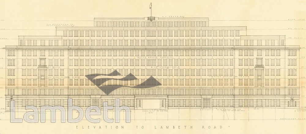 Lambeth Bridge House, Lambeth Road, Lambeth, Howard and Souster, Ministry of Works and Buildings, Albert Embankment