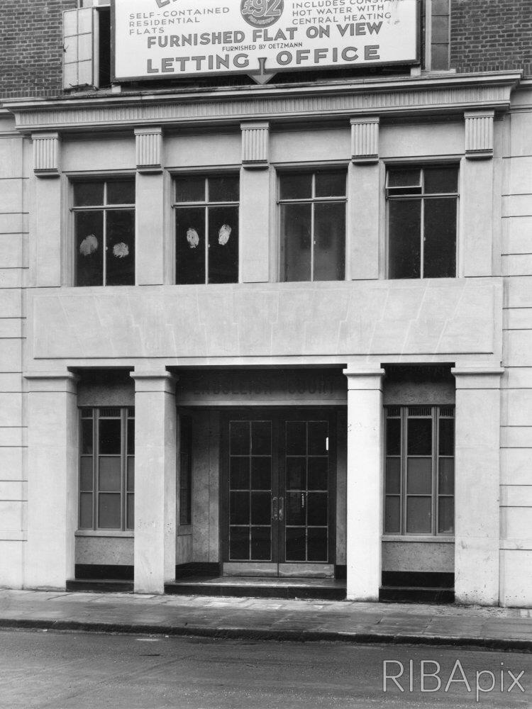Endsleigh Court, Upper Woburn Place, Bloomsbury, London: the main entrance