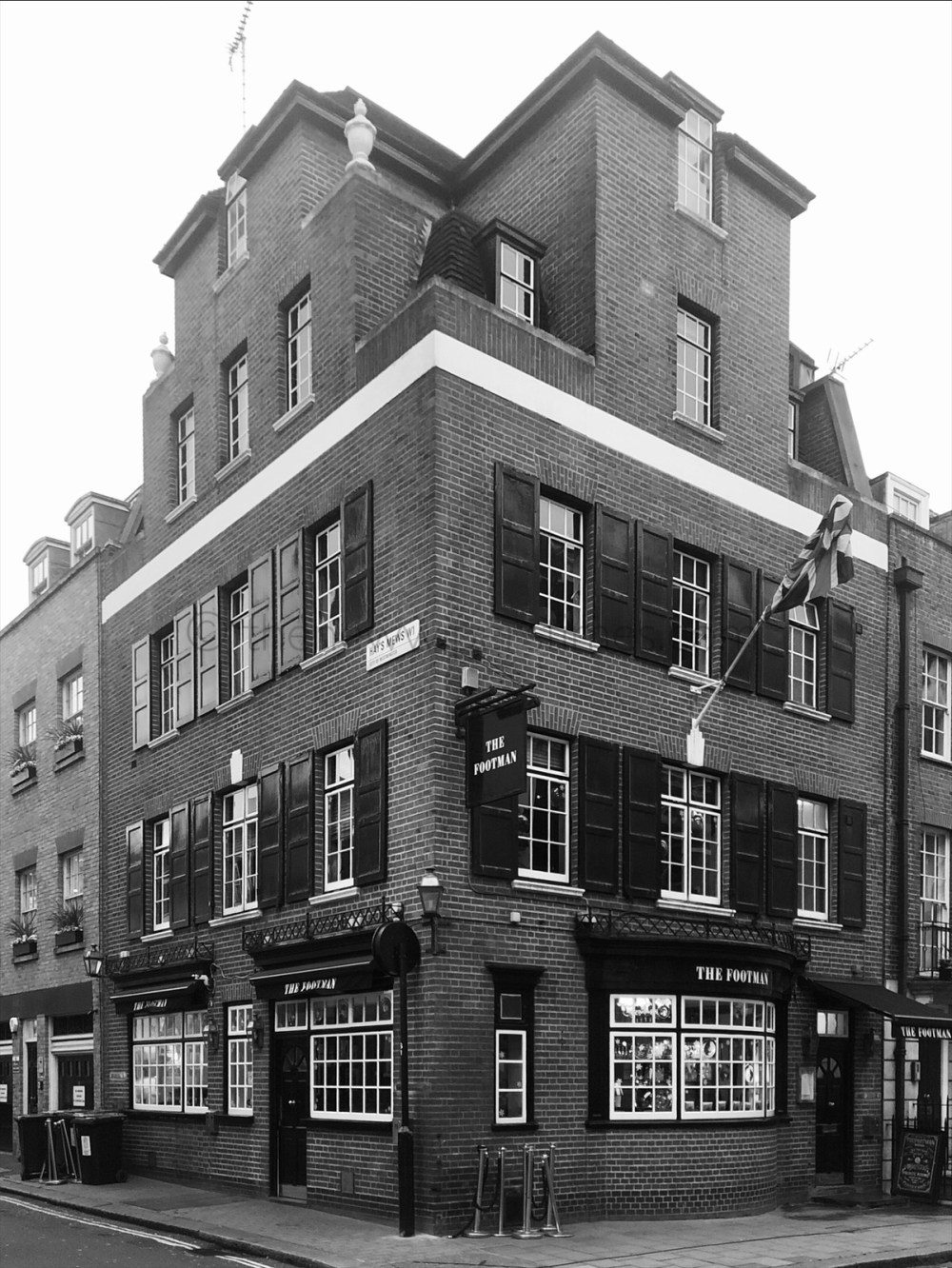 The 'Running Footman', Charles Street, Mayfair, London W.1. The Footman Pub Public House Watney, Combe, Reid & Co., Ltd.