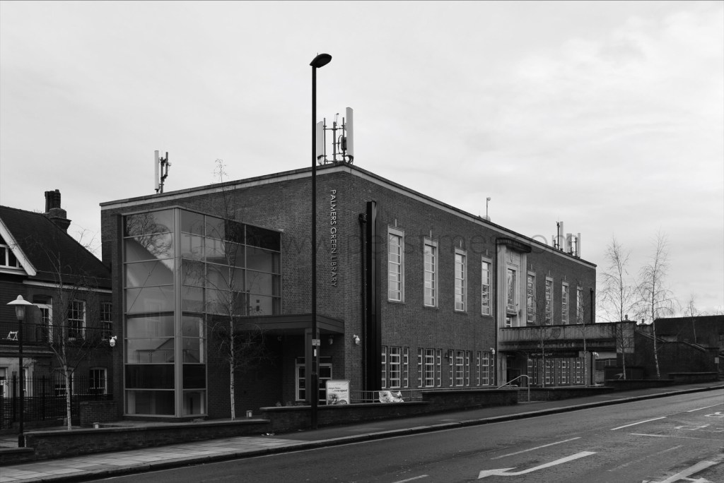 Palmers Green Library Southgate Enfield London Broomfield Road Green Lanes Art Deco Building J.T.W Peat Architect Interwar  