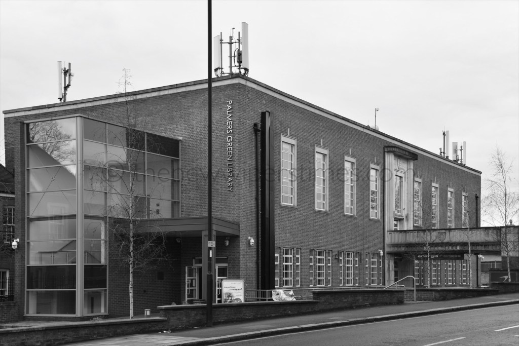 Palmers Green Library Southgate Enfield London Broomfield Road Green Lanes Art Deco Building J.T.W Peat Architect Interwar  